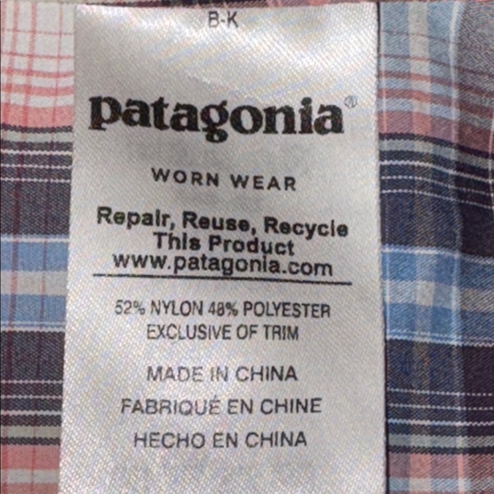 Patagonia work wear lightweight Multicolor Plaid Shirt size L - Picture 6 of 7